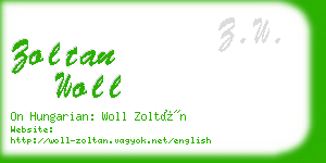 zoltan woll business card